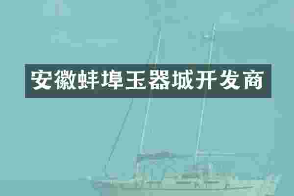 安徽蚌埠玉器城开发商