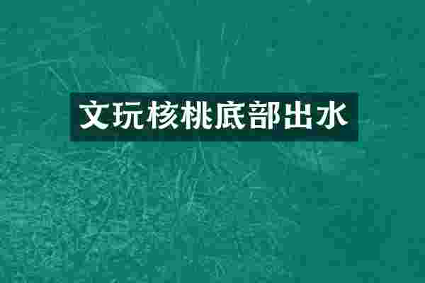 文玩核桃底部出水