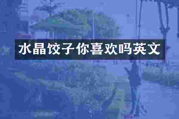 水晶饺子你喜欢吗英文