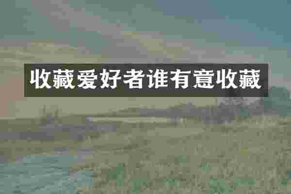 收藏爱好者谁有意收藏