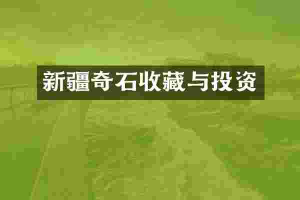 新疆奇石收藏与投资