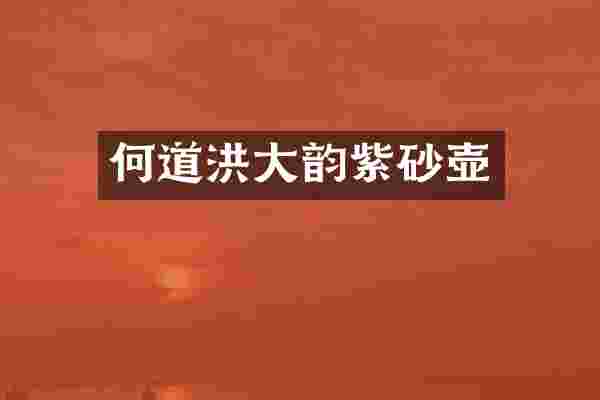 何道洪大韵紫砂壶