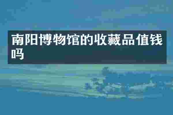 南阳博物馆的收藏品值钱吗