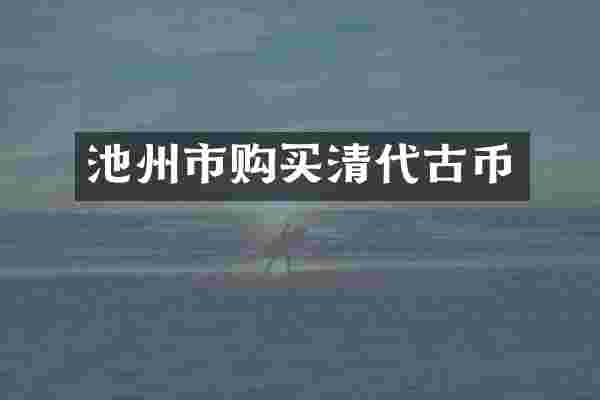 池州市购买清代古币
