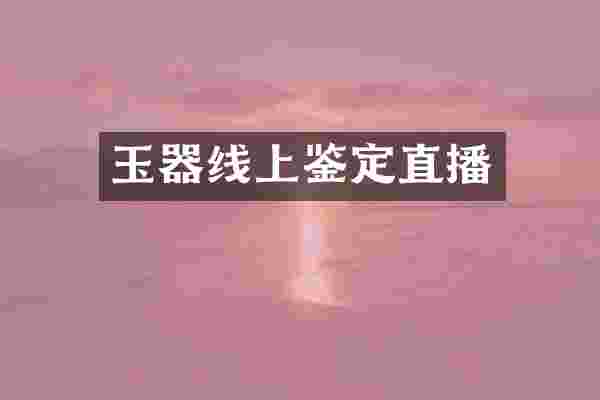 玉器线上鉴定直播
