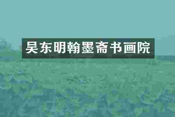 吴东明翰墨斋书画院