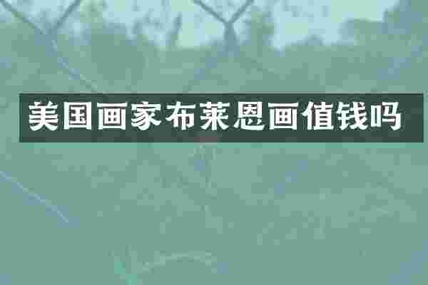 美国画家布莱恩画值钱吗