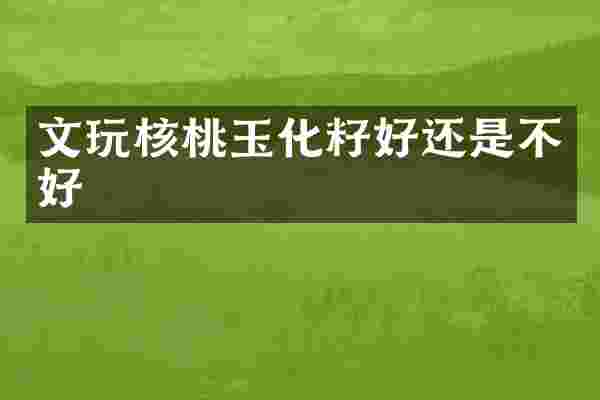 文玩核桃玉化籽好还是不好