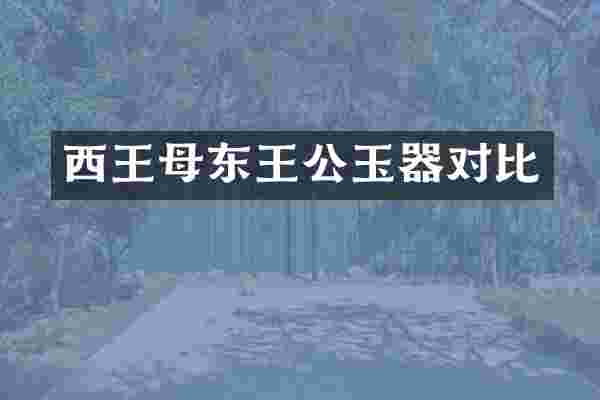 西王母东王公玉器对比