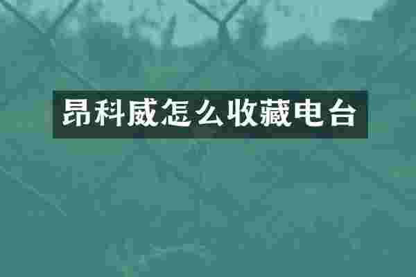 昂科威怎么收藏电台