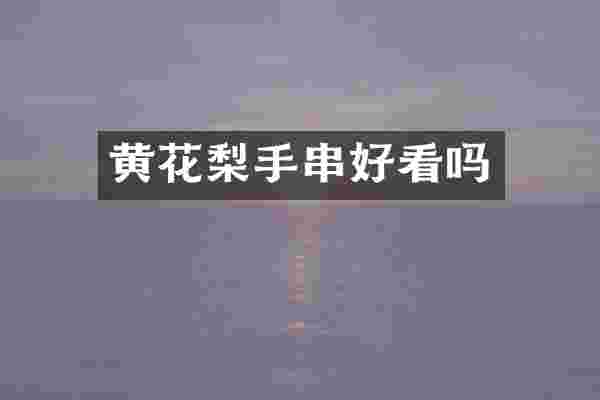 黄花梨手串好看吗