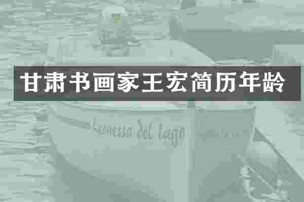 甘肃书画家王宏简历年龄