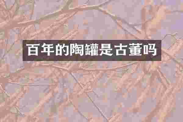 百年的陶罐是古董吗