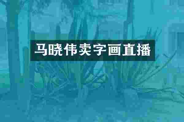 马晓伟卖字画直播
