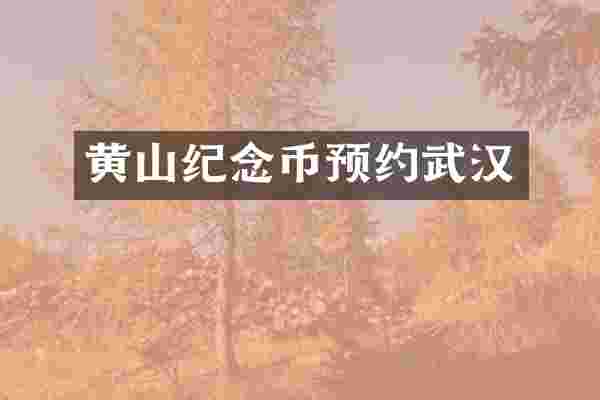 黄山纪念币预约武汉