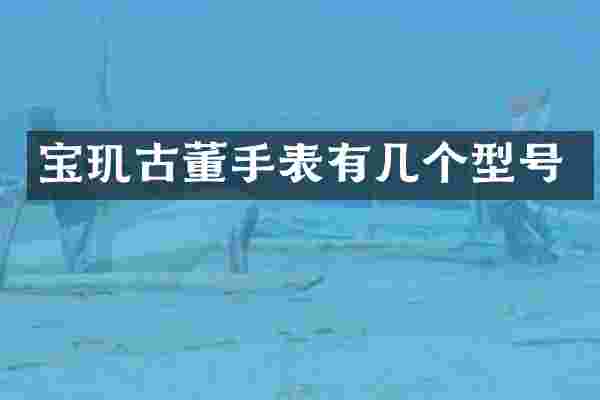 宝玑古董手表有几个型号
