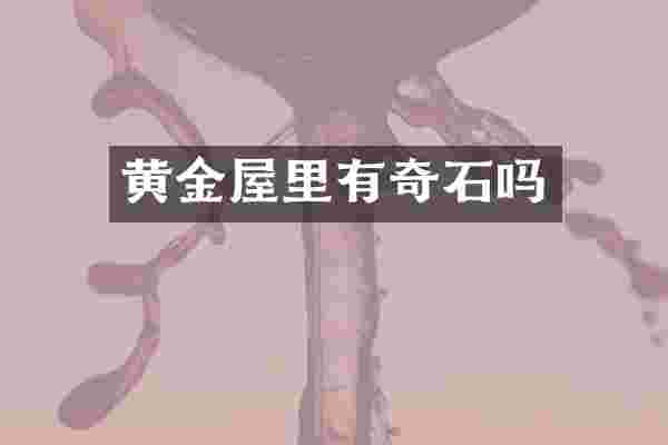黄金屋里有奇石吗