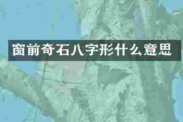 窗前奇石八字形什么意思
