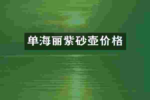 单海丽紫砂壶价格