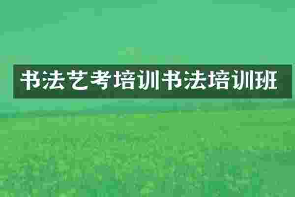 书法艺考培训书法培训班