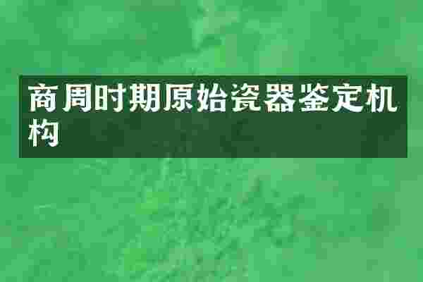 商周时期原始瓷器鉴定机构