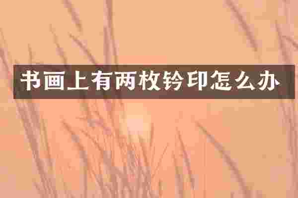 书画上有两枚钤印怎么办
