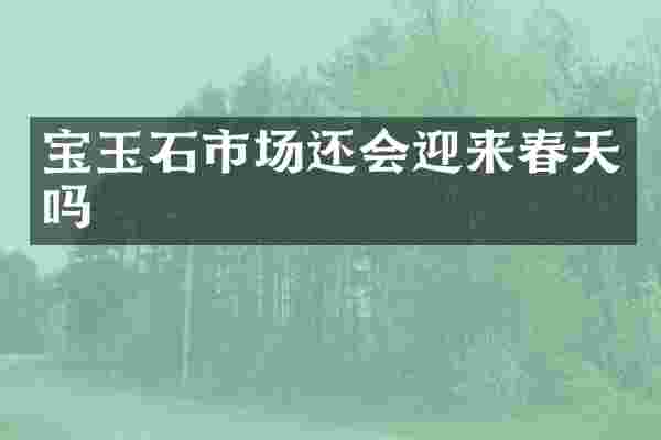 宝玉石市场还会迎来春天吗