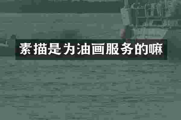素描是为油画服务的嘛