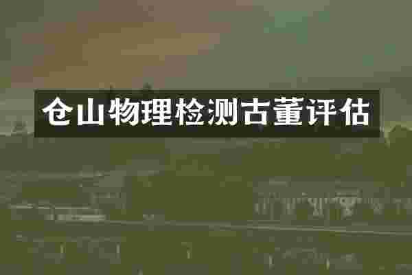 仓山物理检测古董评估