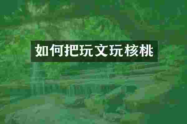 如何把玩文玩核桃