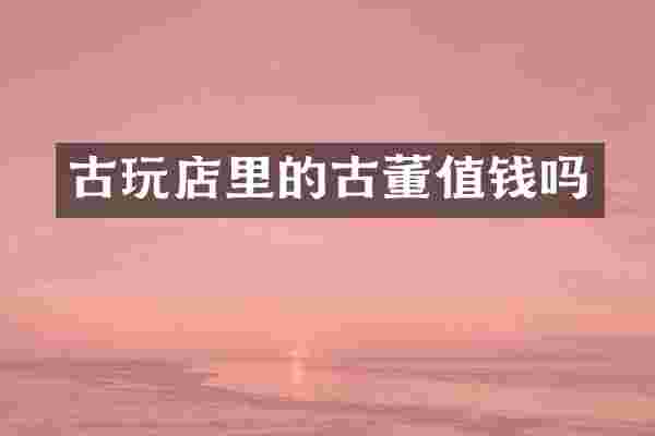 古玩店里的古董值钱吗