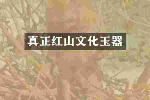 真正红山文化玉器