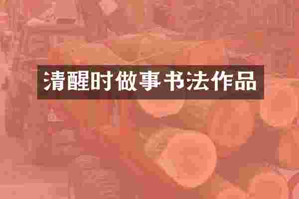 清醒时做事书法作品