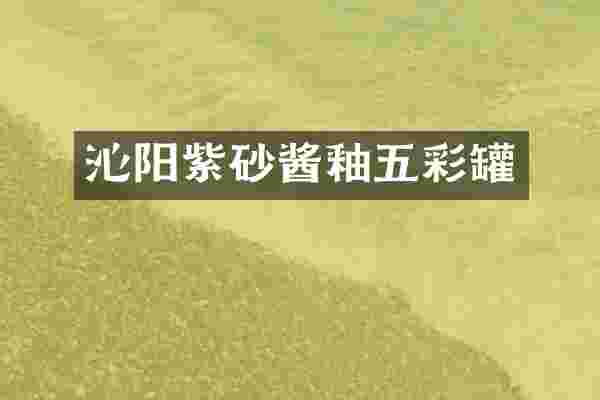 沁阳紫砂酱釉五彩罐