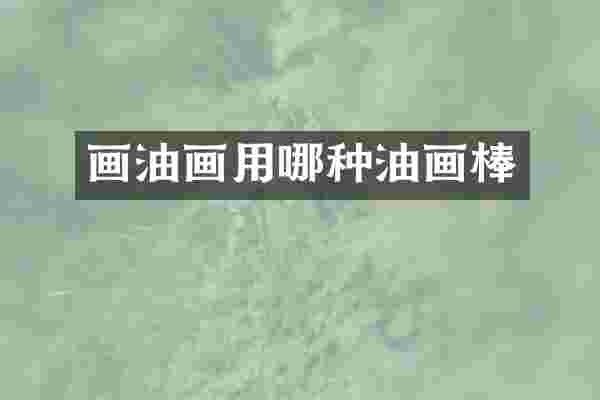 画油画用哪种油画棒
