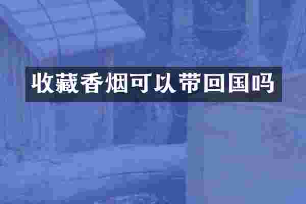 收藏可以带回国吗
