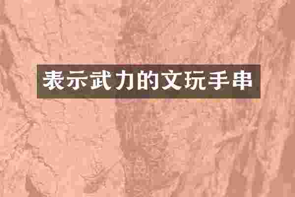 表示武力的文玩手串
