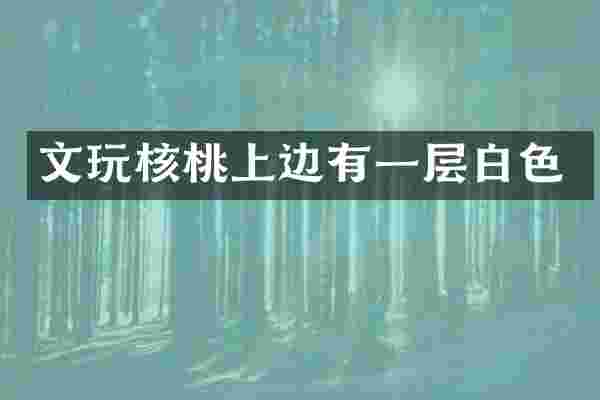 文玩核桃上边有一层白色