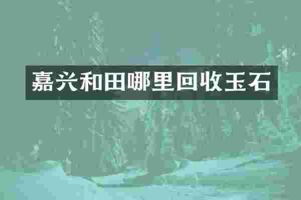嘉兴和田哪里回收玉石