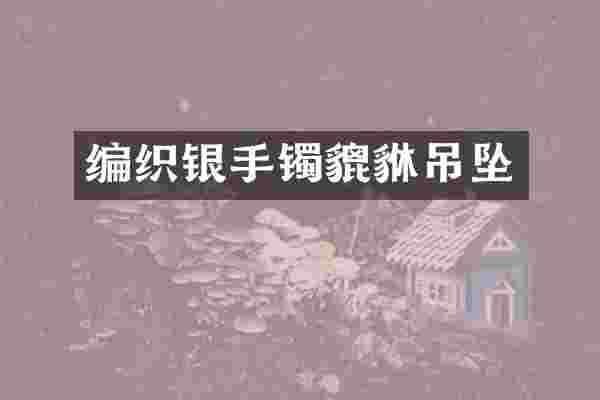 编织银手镯貔貅吊坠