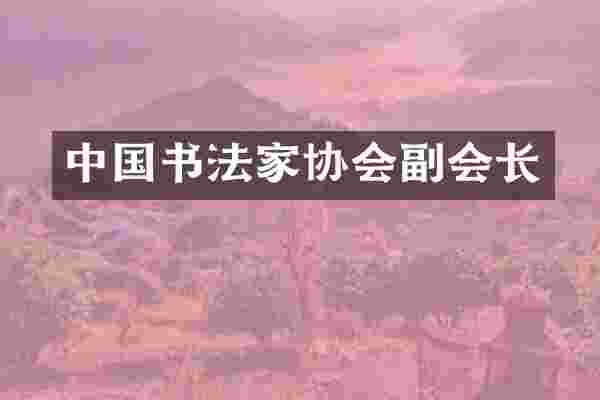 中国书法家协会副会长