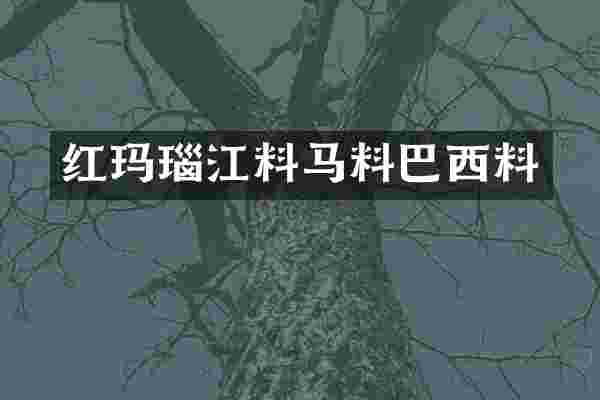 红玛瑙江料马料巴西料