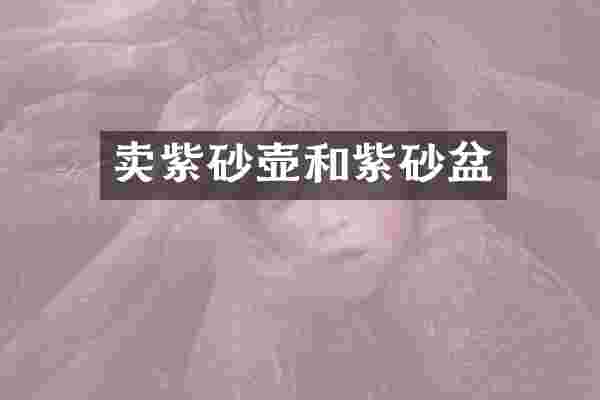 卖紫砂壶和紫砂盆