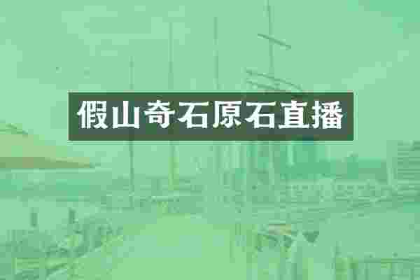 假山奇石原石直播