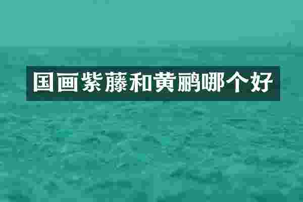 国画紫藤和黄鹂哪个好
