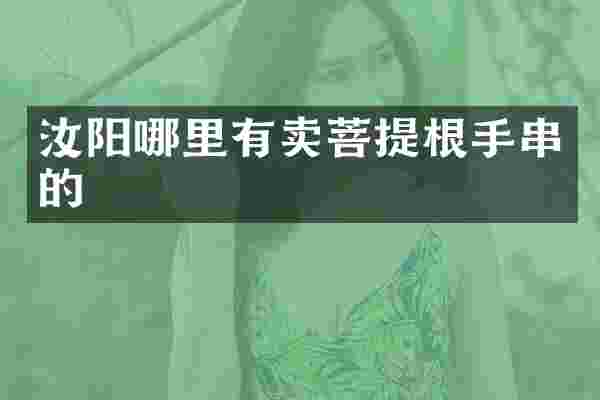 汝阳哪里有卖菩提根手串的