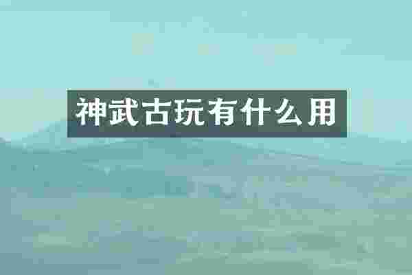 神武古玩有什么用