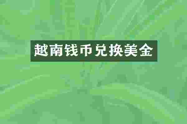 越南钱币兑换美金