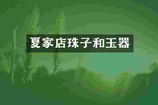 夏家店珠子和玉器