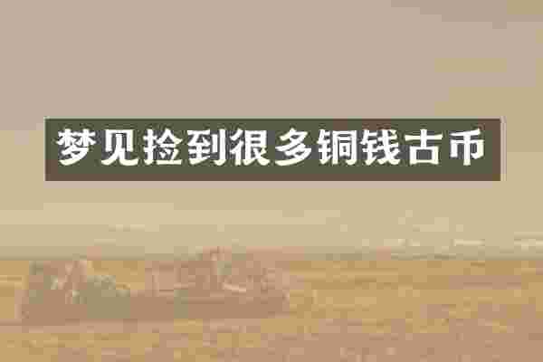 梦见捡到很多铜钱古币